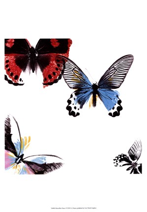Framed Butterflies Dance I Print