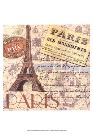 Framed Travel Scrapbook IV Print