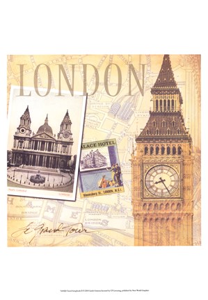 Framed Travel Scrapbook II Print