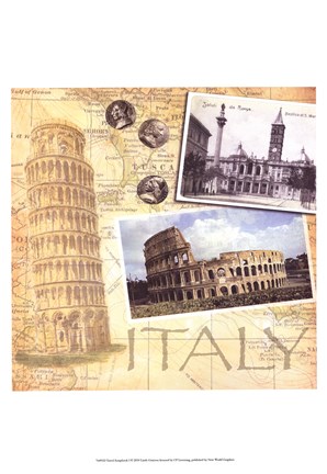 Framed Travel Scrapbook I Print