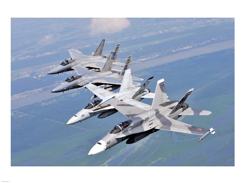 Framed Two F-A-18 Hornets Print