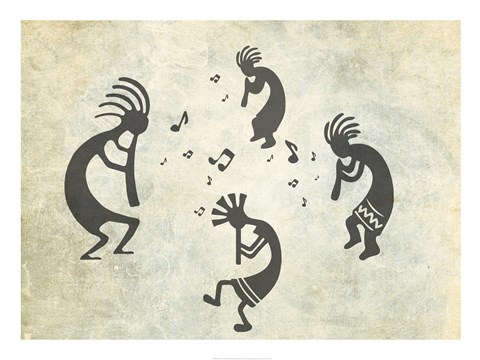 Framed Kokopelli Jam Session Print