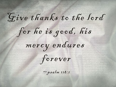 Framed Give Thanks to the Lord Print