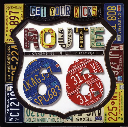 Framed Route 66 Print