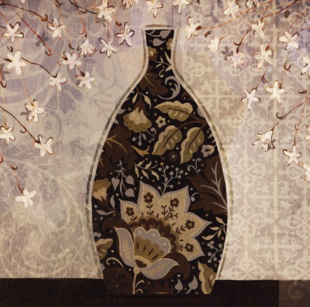 Framed Floral Ornament II Print