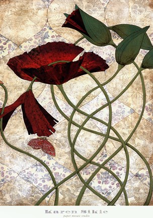 Framed Red flowers Print