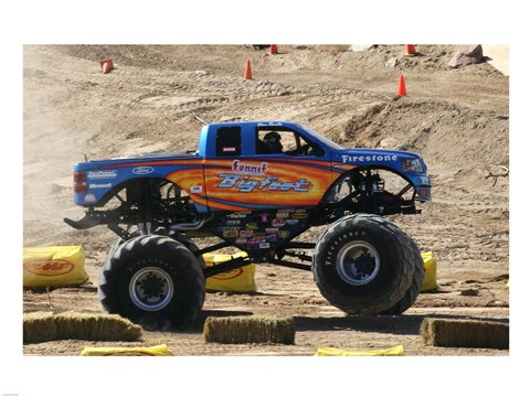Framed Big Foot Monster Truck Print