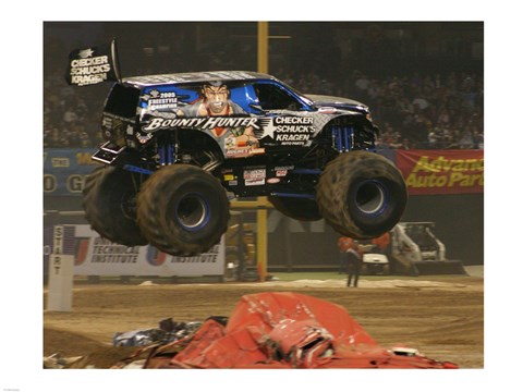 Framed Bounty Hunter Monster Truck Print