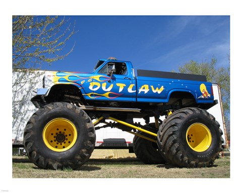 Framed P.C. Outlaw Monster Truck Print