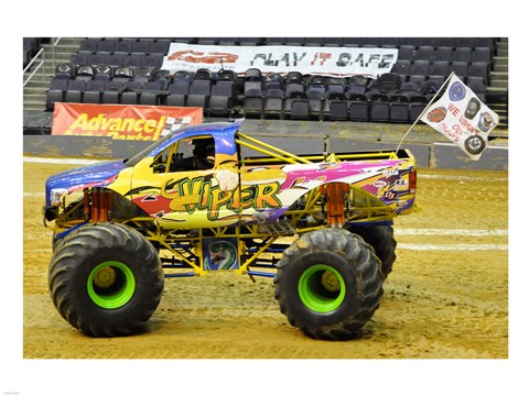 Framed Viper Monster Truck Print