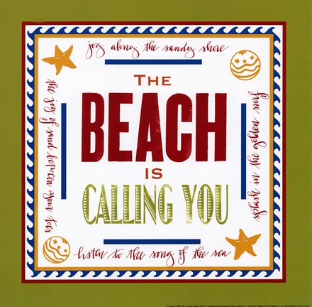Framed Beach Calling Print