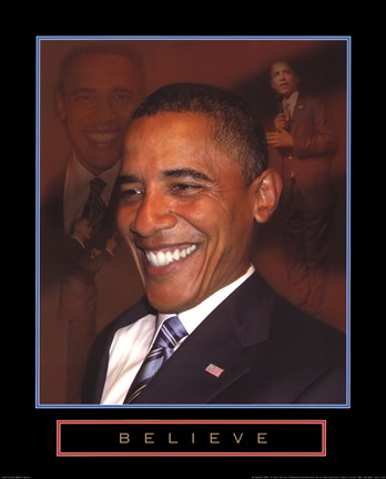 Framed Obama - Believe Print