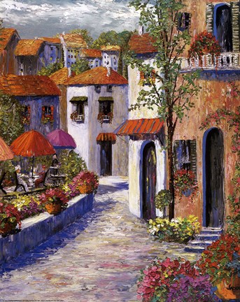 Framed Mediterranean Shade I Print