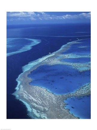 Framed Hardy Reef, Great Barrier Reef, Whitsunday Island, Australia Print