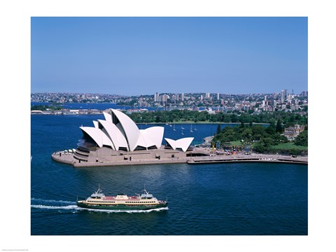 Framed High angle view of an opera house, Sydney Opera House, Sydney, Australia Print