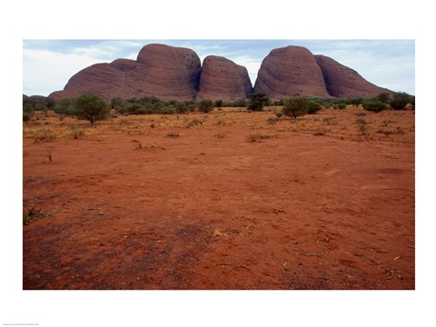 Framed Rock formations on a landscape, Olgas, Uluru-Kata Tjuta National Park, Northern Territory, Australia Closeup Print