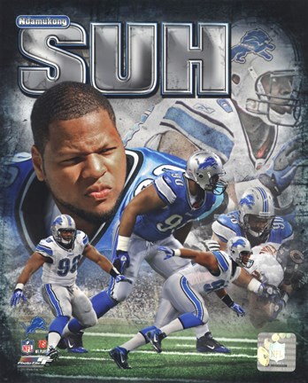 Framed Ndamukong Suh 2011 Portrait Plus Print