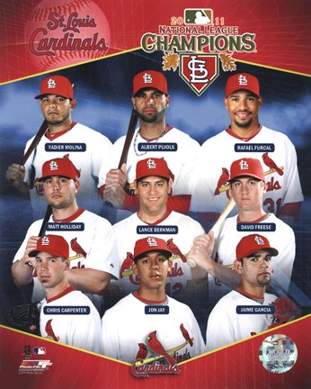 Framed St. Louis Cardinals 2011 National League Champions Composite Print