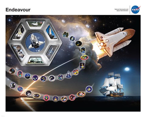 Framed Tribute To Endeavour Print