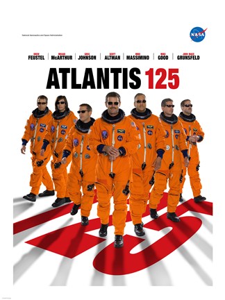 Framed STS 125 Mission Poster Print