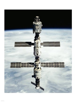 Framed International Space Station after Russian module installation Print