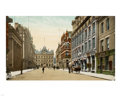 Framed Postcard of Toronto street and post office, Toronto, Canada Print