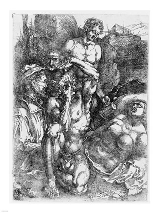 Framed Suffering Man Print