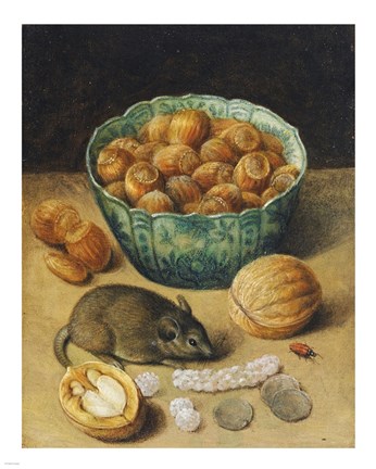 Framed Flegel Stillleben Mit Maus Print