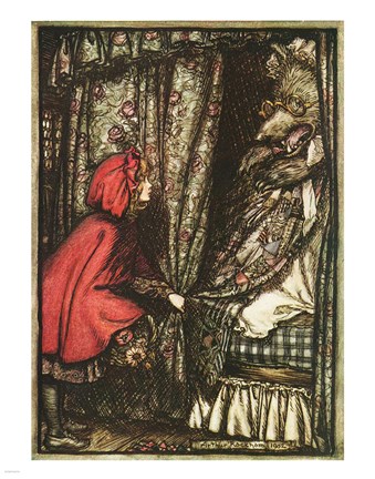 Framed Little Red Riding Hood Print