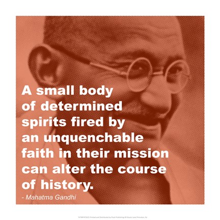 Framed Gandhi - Determination Quote Print