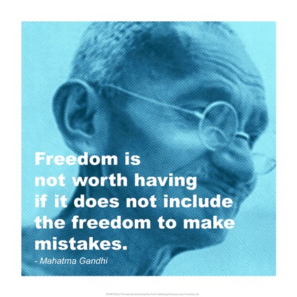 Framed Gandhi - Freedom Quote Print