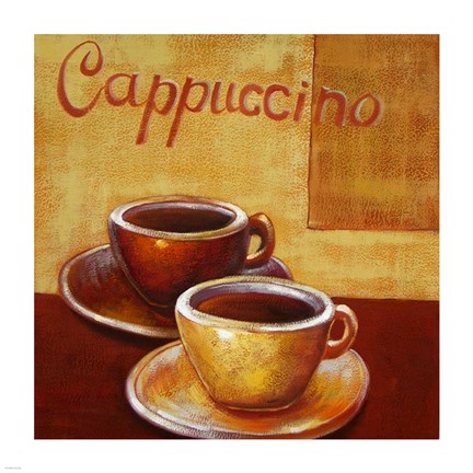 Framed Cappuccino Mugs Print