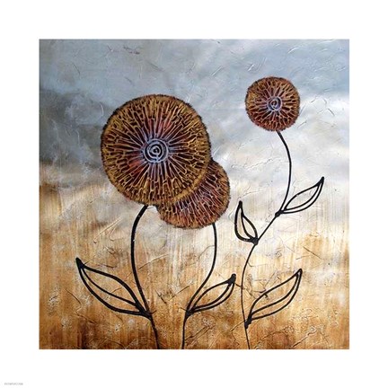 Framed Flowers in the Field Print