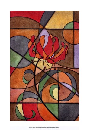 Framed Craftsman Flower IV Print