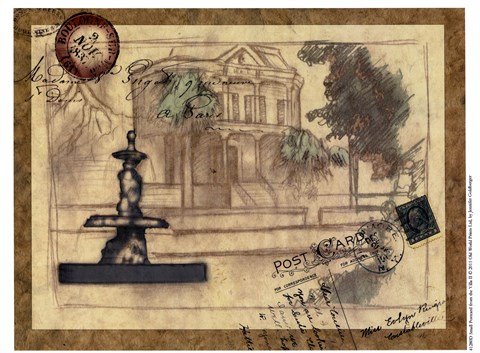 Framed Small postcard from the Villa II Print