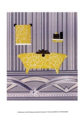 Framed Saffron Tub Print