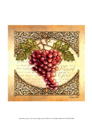Framed Wine Grapes I Print