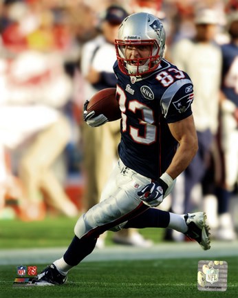 Framed Wes Welker 2011 Running Action Print