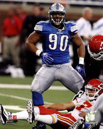 Framed Ndamukong Suh 2011 Action Print