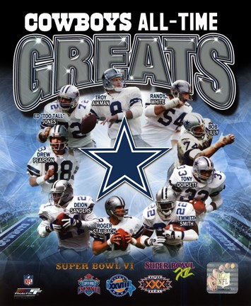 Framed Dallas Cowboys All Time Greats Composite Print