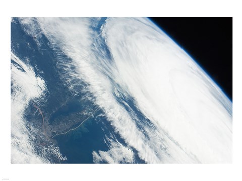Framed 2011 Hurricane Katia off the Northeastern US from space Print