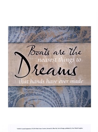 Framed Coastal Inspiration I Print