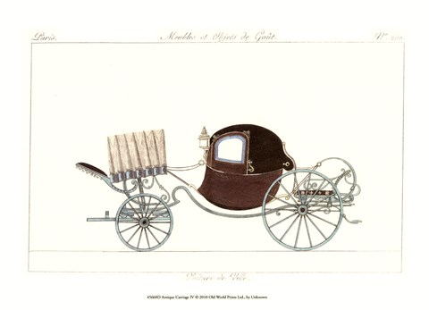 Framed Antique Carriage IV Print