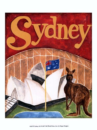 Framed Sydney (A) Print