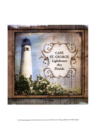 Framed Florida Lighthouse X Print
