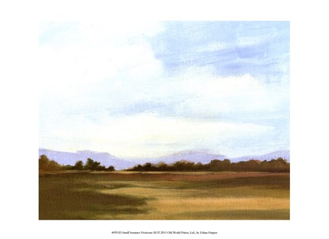 Framed Small Summer horizons III Print