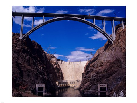 Framed Hoover Dam with Bypass from Reclamation Print