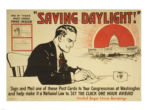 Framed Daylight savings time Print