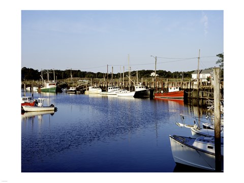 Framed Orleans harbor, Cape Cod, Massachusetts Print