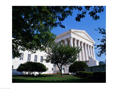 Framed Exterior of the U.S. Supreme Court, Washington, D.C., USA Print